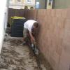 digging irrigation trench