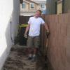 digging irrigation trench