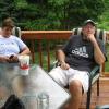 Relaxing on the deck