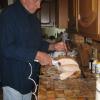 Robert carving the bird
