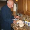 Robert carving the bird