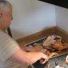 Gma Jean carving Turkey
