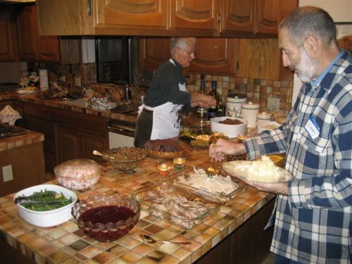 The serving line